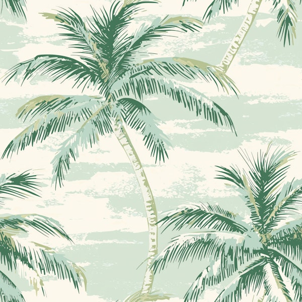 Mint Palm Paradise Pattern