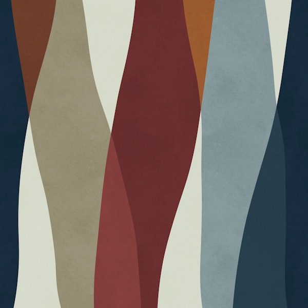 Mid Century Curved Color Panels