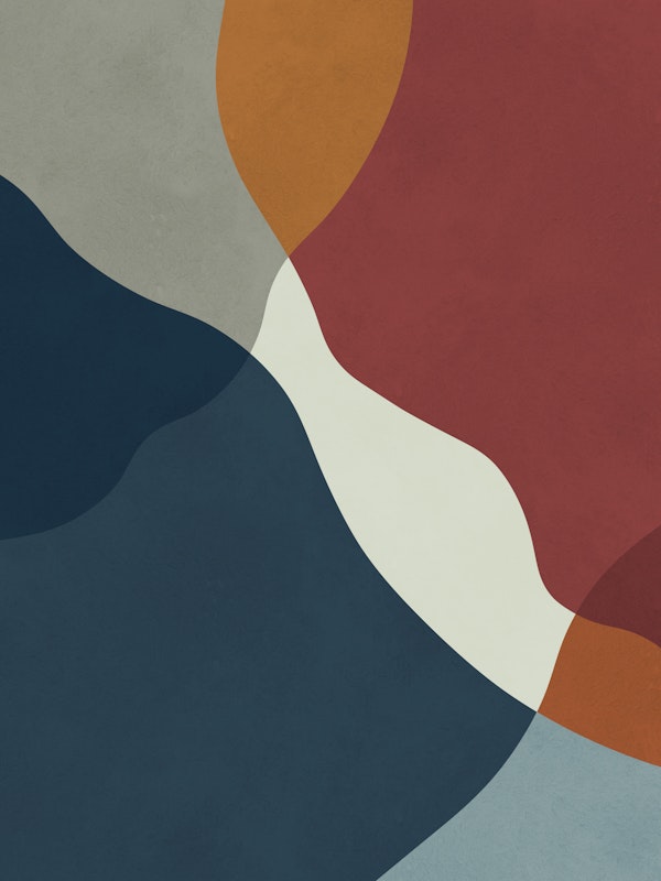 Mid Century Color Block Waves