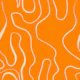 Mid Century Serene Flow Cream Orange