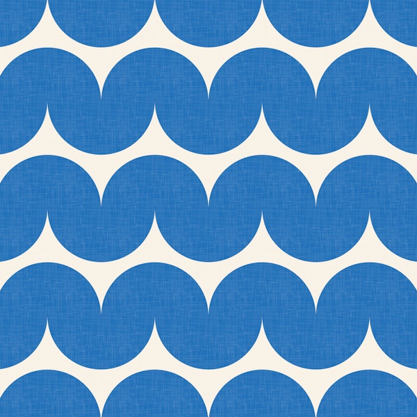 Bold Blue Geometric Waves WM