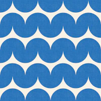 Bold Blue Geometric Waves WP behang