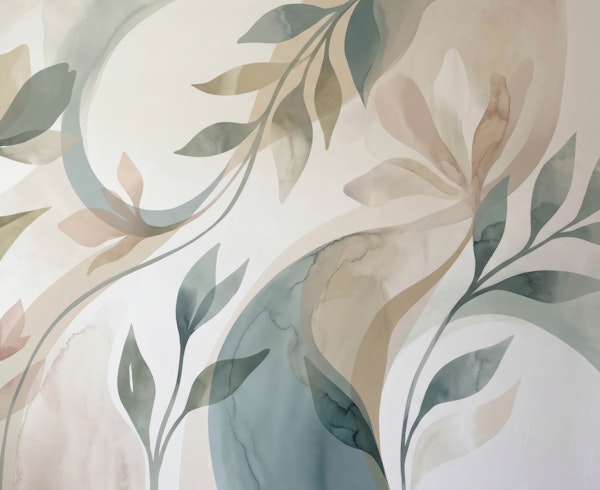 Muted Botanical Watercolor Leaves
