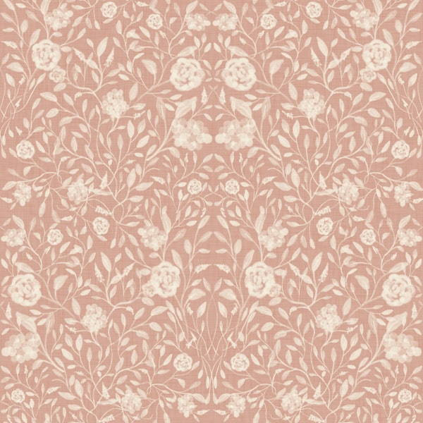 Dusty Blush Cottage Floral Pattern