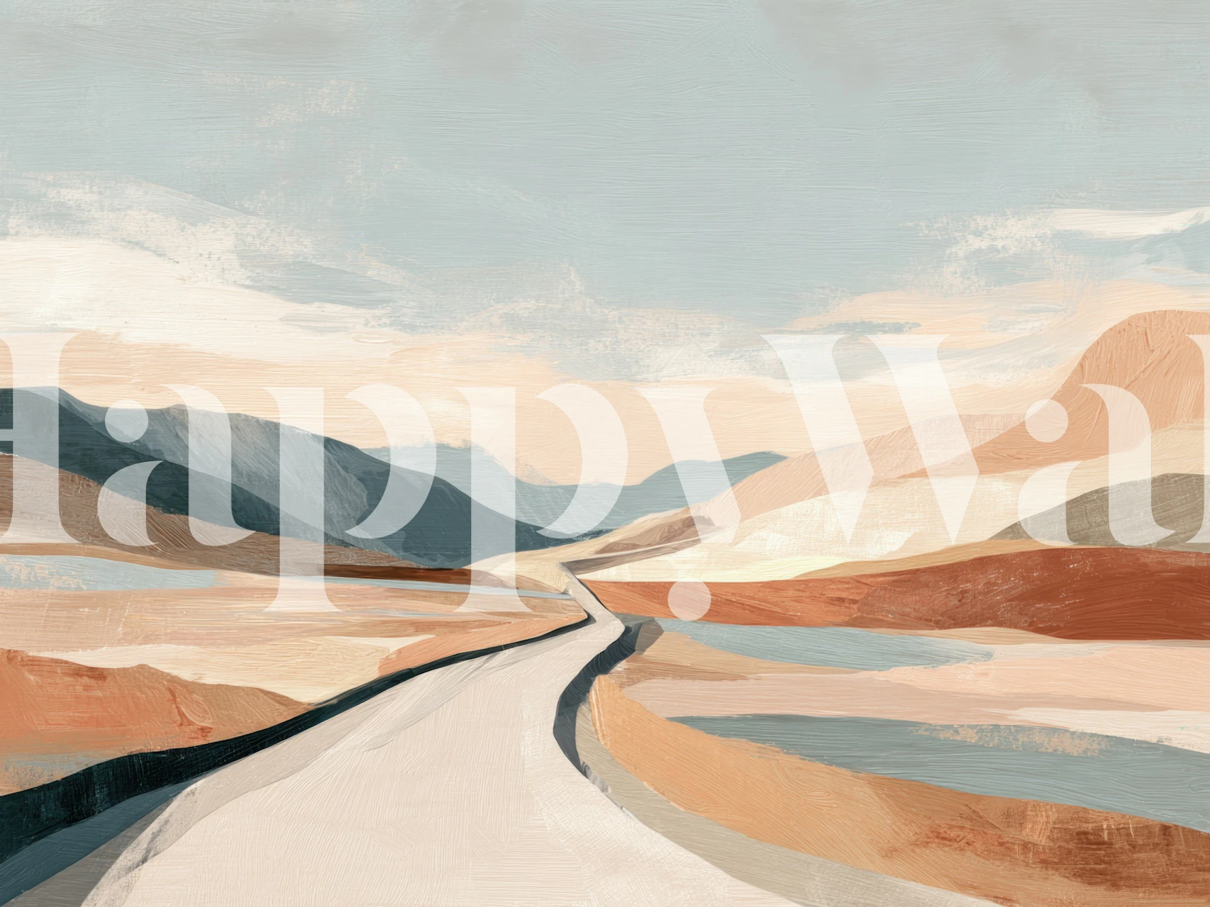 Road to Arizona wallpaper in a room