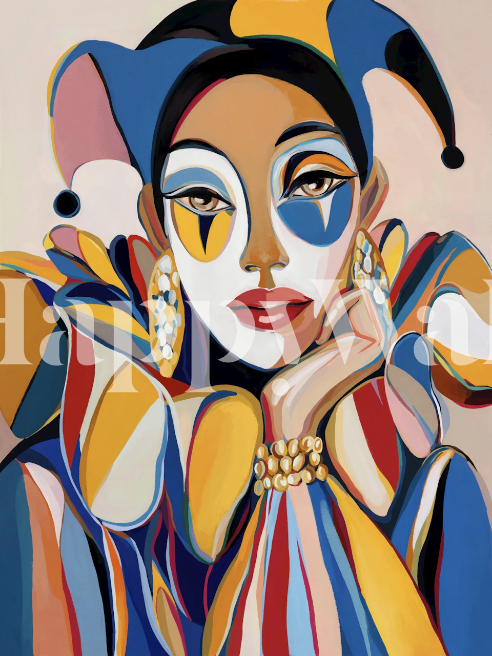 Papier peint Harlequin coloré dans une pièce
