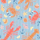 Preppy Crabs and Lobsters - Nautical Stripe M