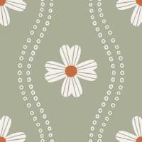 Scandi Boho Pattern Sage Green tapete