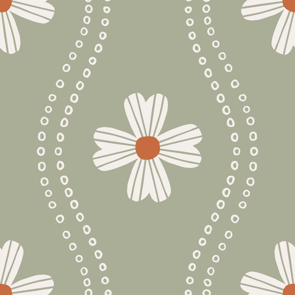 Scandi Boho Pattern Sage Green