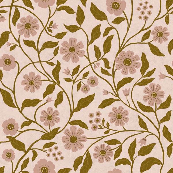 Wildflower Vine - Pink and Green