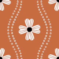 Scandi Boho Pattern Rust Brown tapete