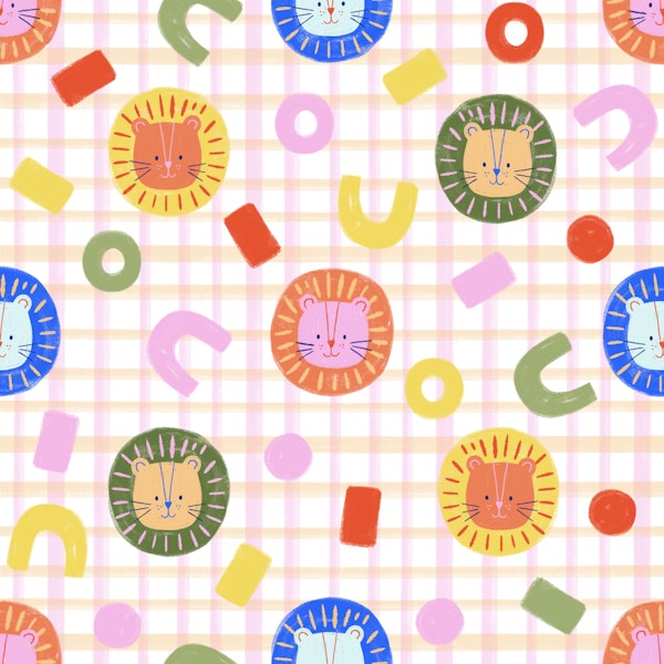 Colorful Happy Lions