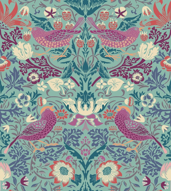 Berry Thief in Blue