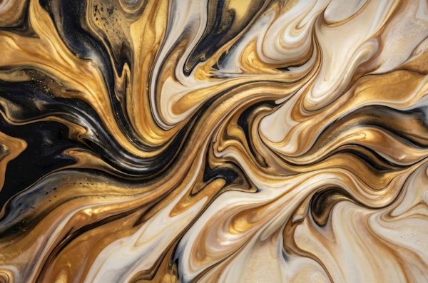 Liquid Gold Marble Swirl