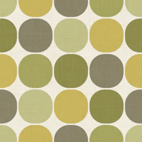 Retro Mod Squared Circles - olive green tapete
