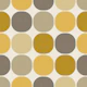 Retro Mod Squared Circles - mustard taupe