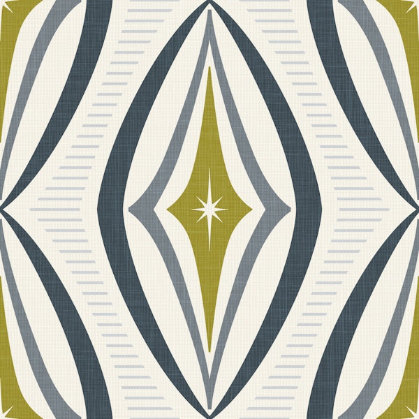 retro atomic diamonds - navy olive green
