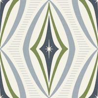 retro atomic diamonds - blue green tapete