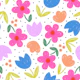 Cute Spring Flowers and Polka Dots
