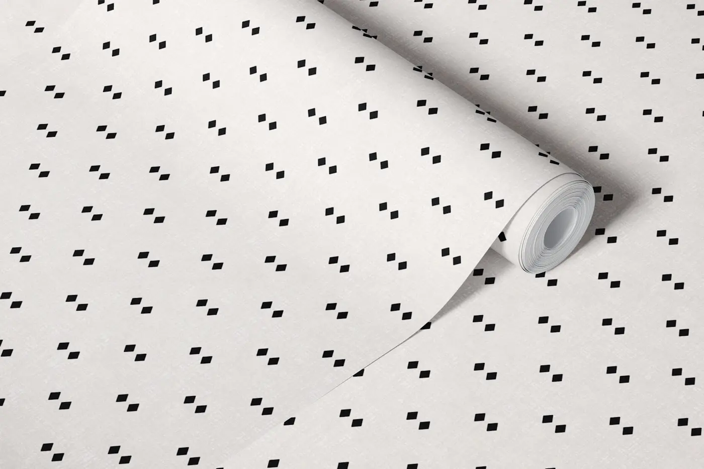 Modern Monochrome Diamond Dots wallpaper roll
