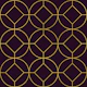 Art Deco Gold Circles Plum Noir