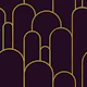 Plum Noir and Gold Arches