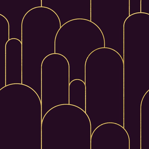 Plum Noir and Gold Arches