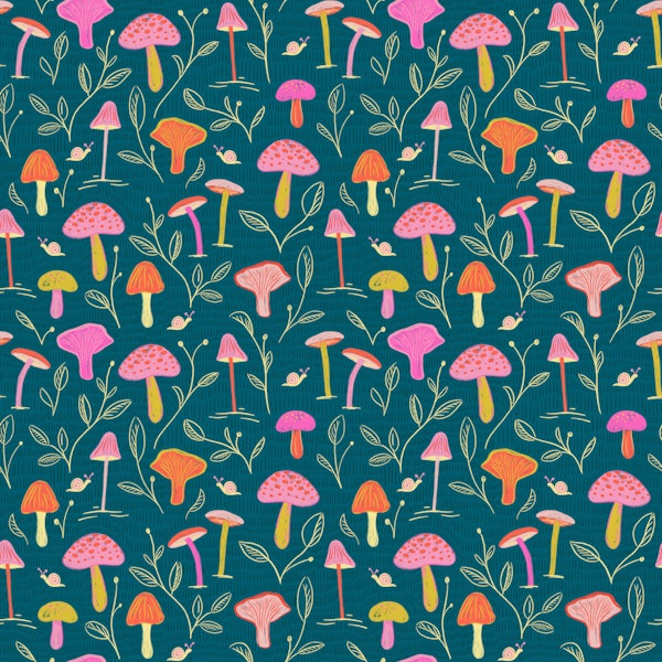 Pink Mushrooms & Snail Forest