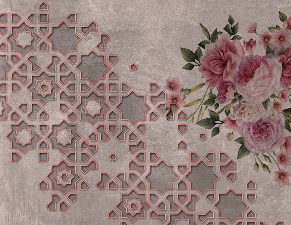 Rose Bouquet Moroccan Geometry