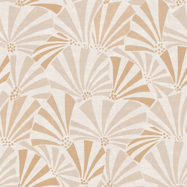 Beige Fan Palms Retro Chic