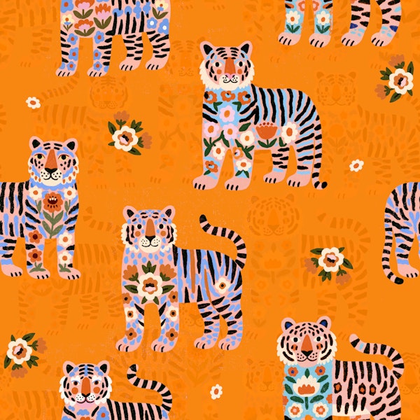 Boho Tiger Blooms 01