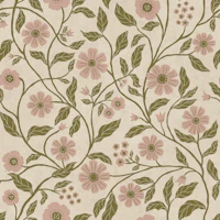 Wildflower Vine - Cream and Green behang