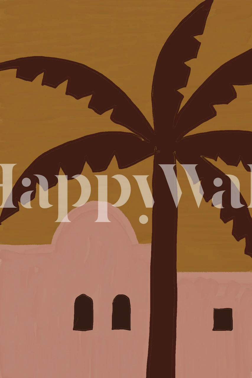 Boho Desert Palm Scene tapeta