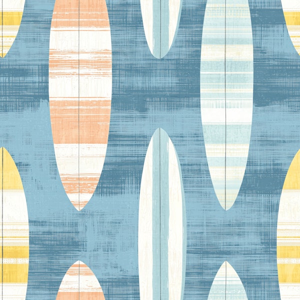 Ocean Breeze Surfboard Planks Pattern