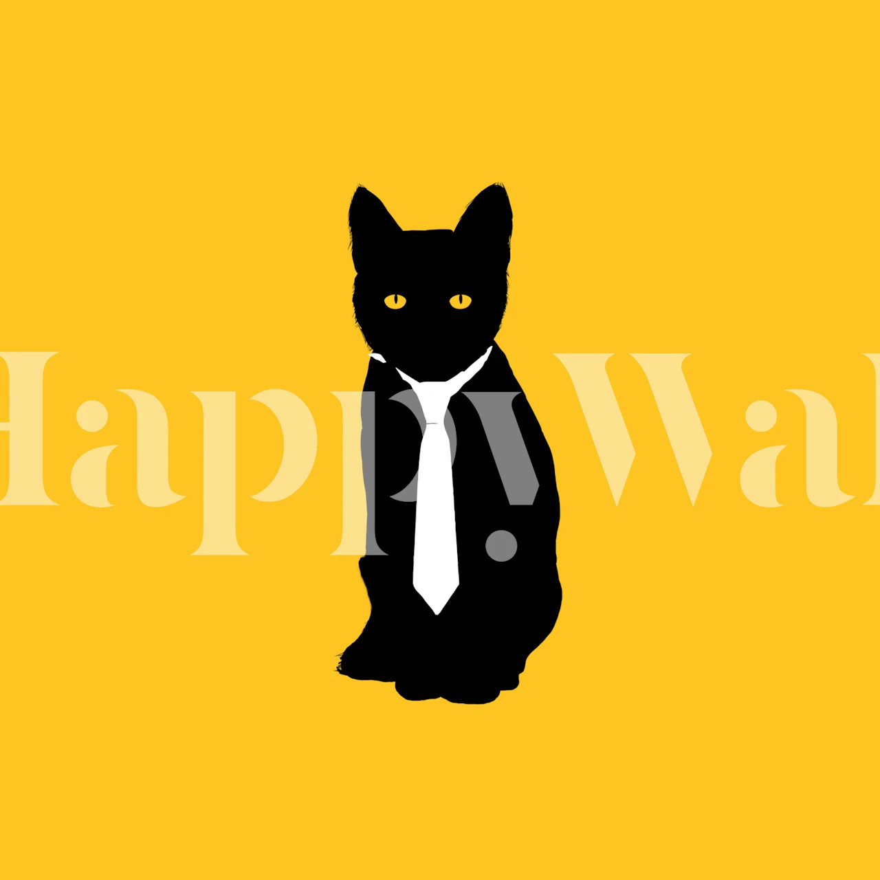 Office Cat wallpaper in a room