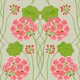 Pink Geranium Green Trellis