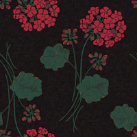 Moody Geranium Black Linen tapet