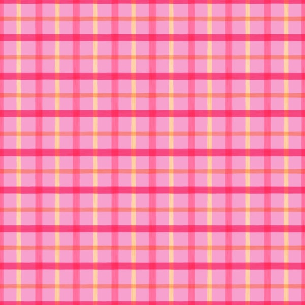 Hot Pink Plaid Grid