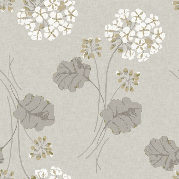 Geranium Herbarium Greige Linen