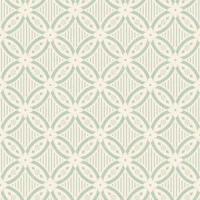 Trellis structure with texture green & cream tapete