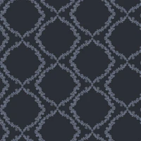 Navy Floral Trellis tapete