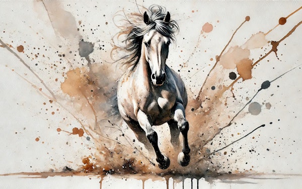 Galloping Horse Front View