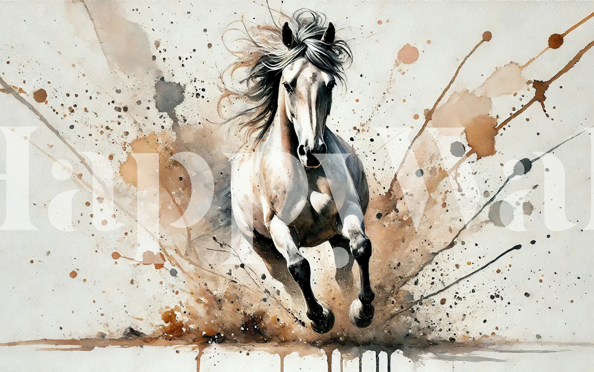 Galloping Horse Front View tapeta