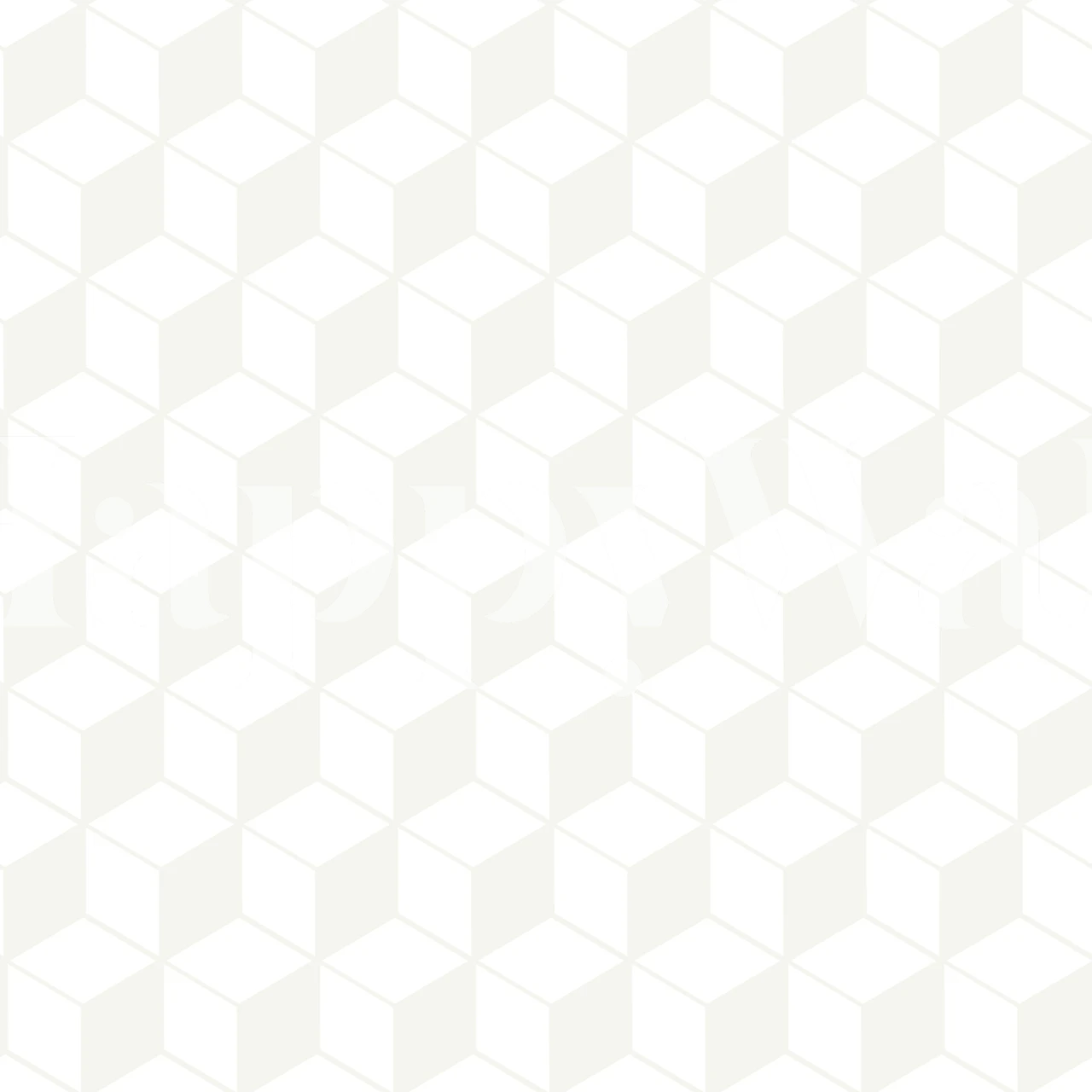 Minimal Beige Isometric Cubes wallpaper in a room