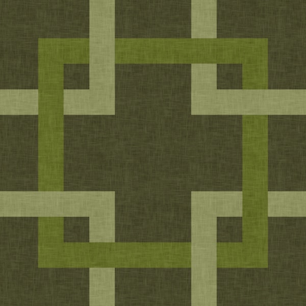 Mid Century Geometric - Dark Green 1