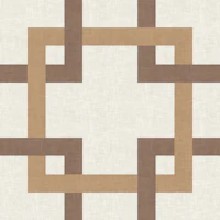 Mid Century Geometric - Brown & White 2 behang