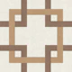 Mid Century Geometric - Brown & White 2