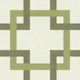 Mid Century Geometric - Green & White 2
