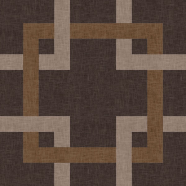 Mid Century Geometric - Brown 2