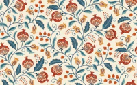 Pomegranate Folk Garden wallpaper